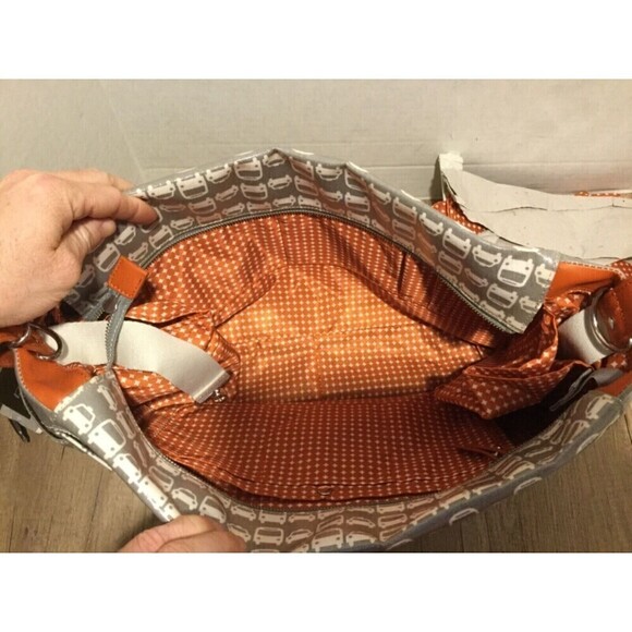 DwellStudio Thermos Sullivan Messenger Diaper Bag Transportation Gray Insulated - Picture 3 of 6